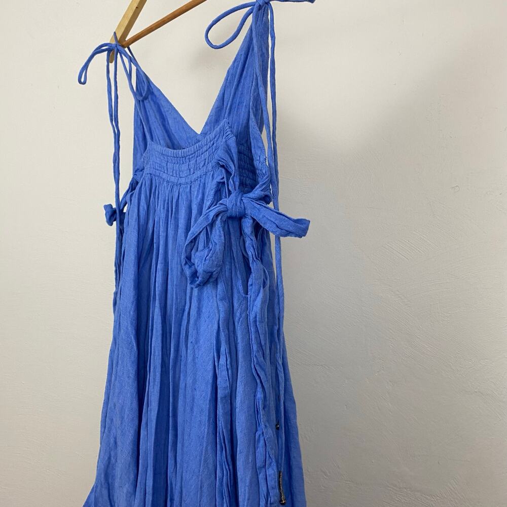 Free People Tropical Heat Maxi Dress - Inginue Blue - Size Small - Picture 8 of 11